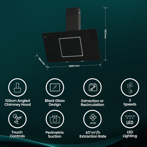 Hisense 100cm angled - angled, cooker