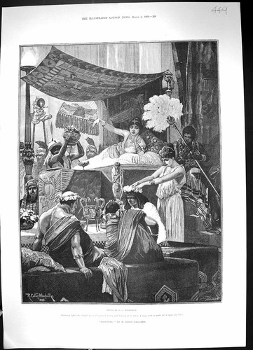 Old antique print 1889 - antique,