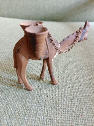 Carved wooden camel nativity - carved,