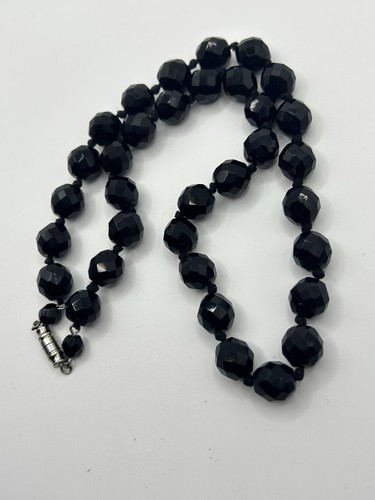 French jet necklace black - french, necklace,