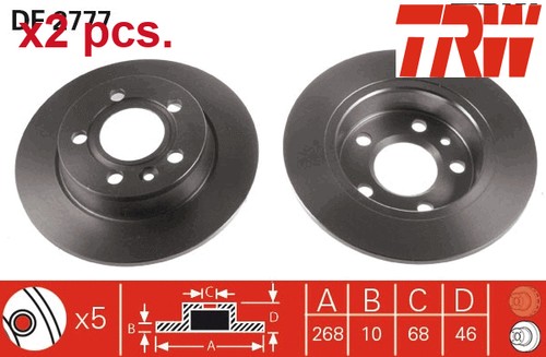 Pcs rear brake - x2,