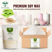 200G-2KG 100% Pure Soy Wax/Soya Candle Making Wax Natural Flakes Clean Burning