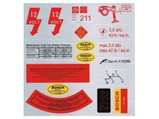 12 Volt Sticker Set VW Beetle