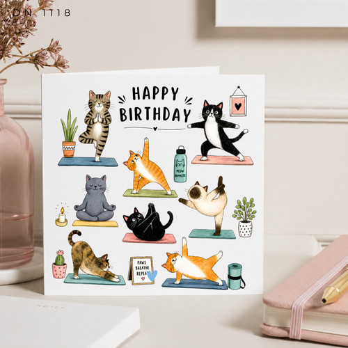 Happy birthday cats card - ,