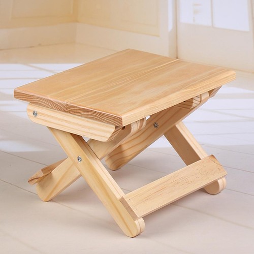 Folding wooden stool - folding,
