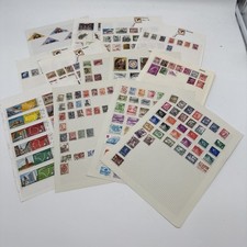 Ex Dealer Stock- Old Album Pages Containing Worldwide Hinged Stamps 