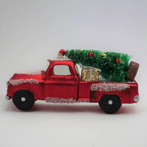 Red truck christmas - red,