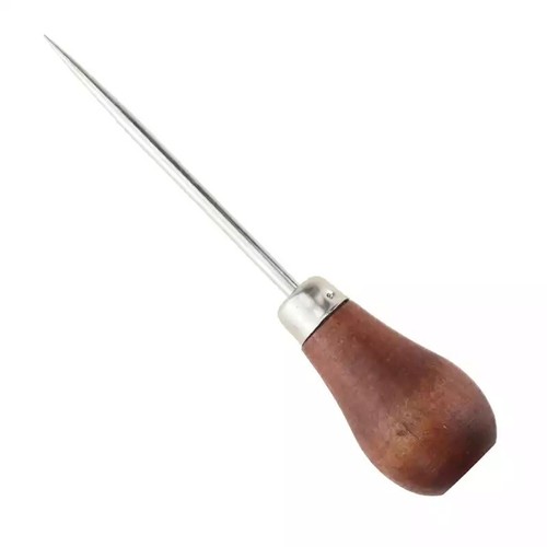 Sharp awl with wooden handle - with,