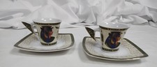 Limoges Egypt Patterned Cup & Saucer Set Decorative Design - RB25
