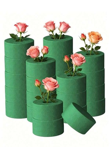 Round floral foam blocks green - floral,
