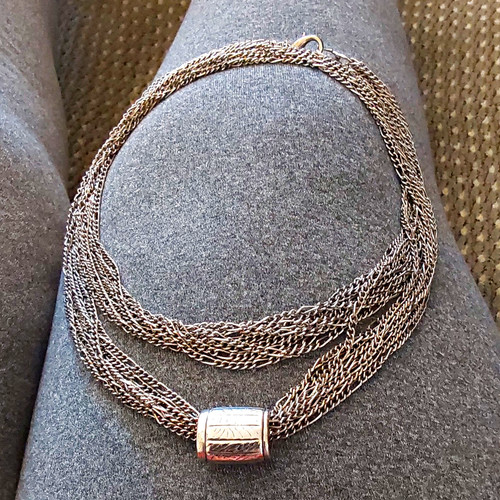 Silver tone multi strand - tone, multi-strand