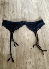 Sexy Black Lace Suspender Belt