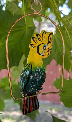 Ceramic bird perch - perch, tiki