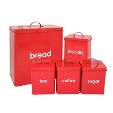 5pc Kitchen Set Bread Bin Tea