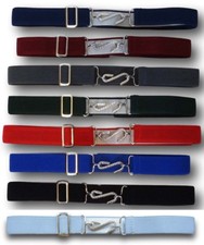 Traditional School Uniform Snake Belt - Metal 'S' Clasp Adult Size - 12 Colours