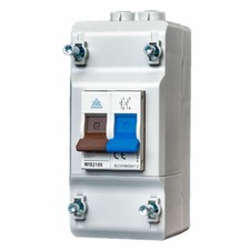 WEC2100 100A 2 Pole Terminal Mains Switch Meter Supply Tails Cable Isolator  