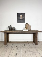 Antique Solid Oak Refectory Kitchen Dining Table