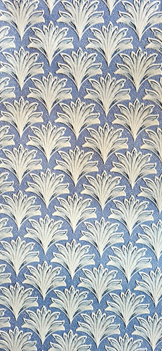 Slate blue white art deco - white,
