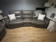 Leather 4 seater curved