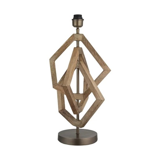 Brass finish wooden - wooden, table