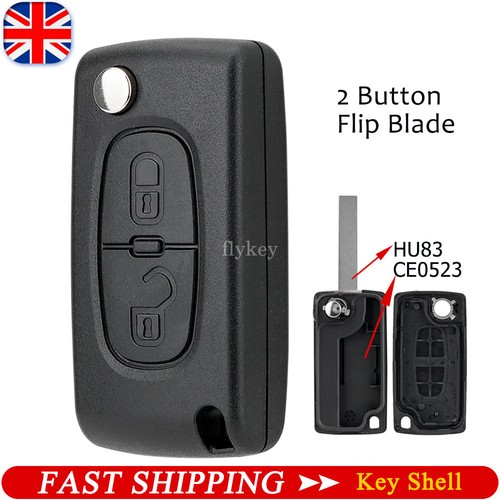 Button flip key fob shell - flip,