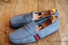 Gucci Blue Suede Shoes Penny