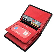 New Mens Boys Designer Real Leather ID Card Slim Wallet RFID Blocking Protection