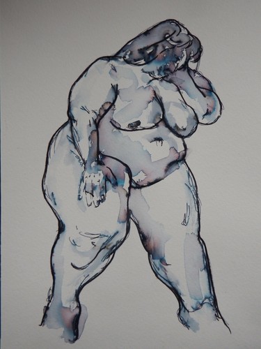 Female nude lucian freud ink - freud,