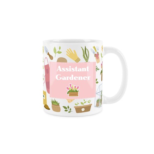 Assistant gardener slogan - "assistant, gardener"