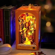 LED Bookshelf Decor 3D Wooden