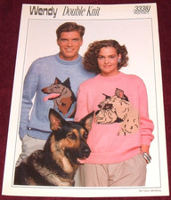 WENDY DOG SWEATER DK KNITTING PATTERN ALSATIAN BOXER DOGS  30"-44"