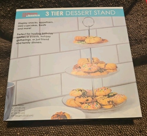 Tier glass cake stand - tier,