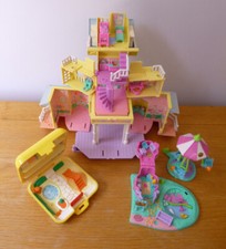 Vintage Set of 3 Bluebird Polly Pocket Compacts Club House Funfair No Figures