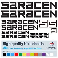Saracen new bike labels / decals / stickers, 5+ years external quality (26 pack)