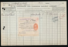Original Railway Paperwork Item Lancashire & Yorkshire Railway,  (Lot  13)