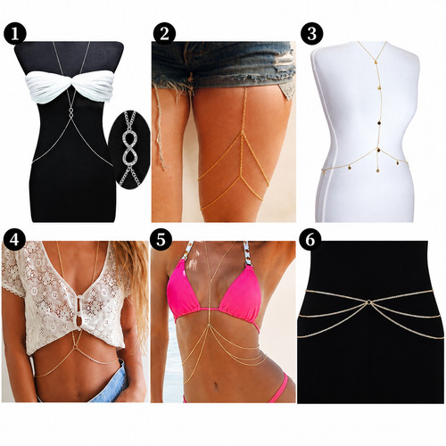 Women body chain jewellery - women's,