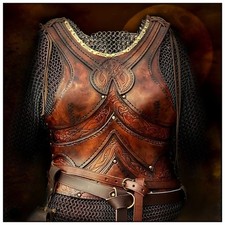 The Freya LARP Leather Body Size 35-37" Dark Red