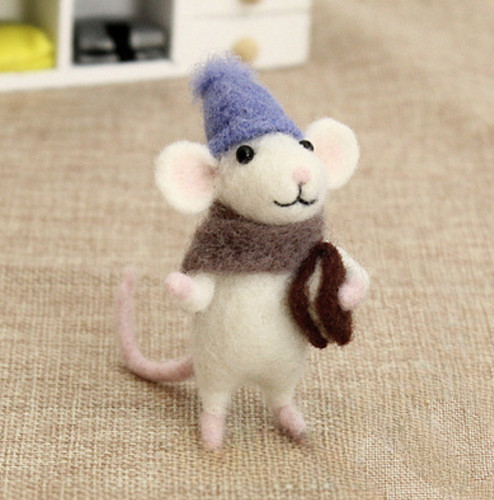 Needle felting kit cute mouse - needle,