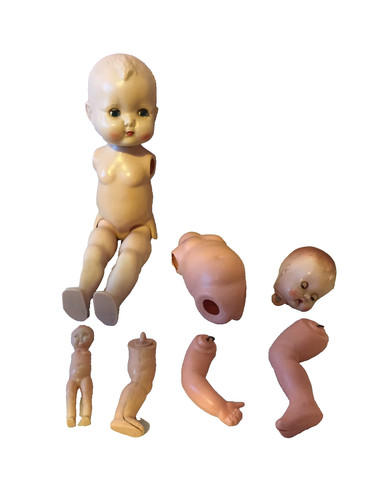 Vintage creepy roddy - creepy, plastic