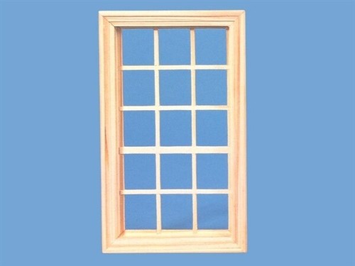 Large wooden window - wooden, 16.5cm