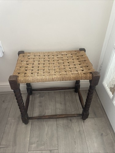 Antique rattan wicker - antique, stool