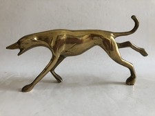 Vintage Brass Running Greyhound Whippet Lurcher Dog Figure Figurine Ornament
