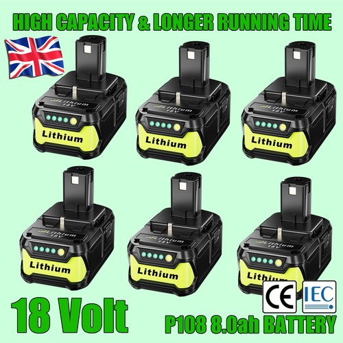 P108 18v 0ah high - 8.0ah, capacity