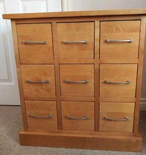 Next 9 Drawer Wooden Chest Approx. 62x34x66.5cm Collect/Local Delivery Evesham
