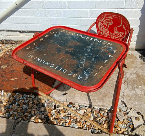 Mobo vintage red - vintage, metal