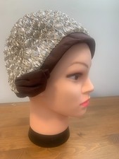 Vintage ladies straw & woven peach basket hat 1950's / 1960's 