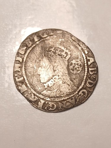 Elizabeth silver sixpence - silver,