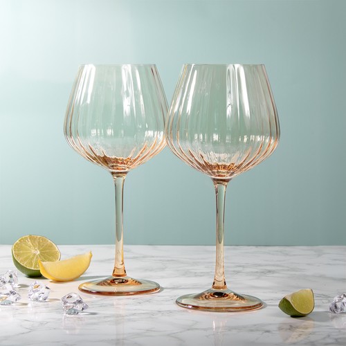 Gin glasses amber set - glasses, 2