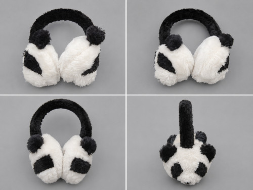 Black white panda - white, plush
