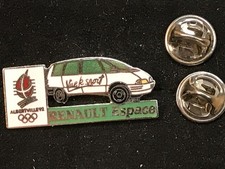 Olympics 1992 Albertville Renault Espace promotional enamel lapel badge